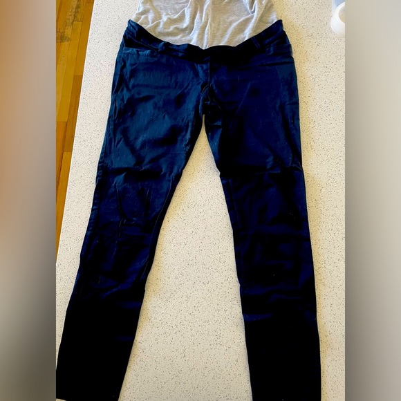 Women's Maternity Navy Trousers - Picture 1 of 8